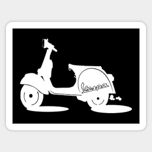 White Vespa Sticker